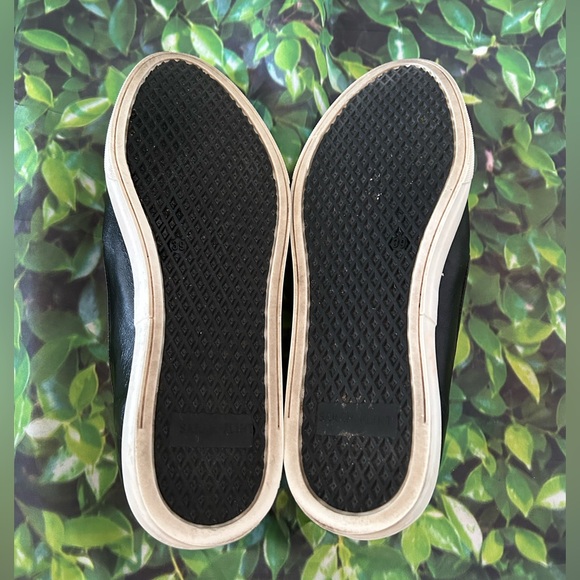 Sarah Flint Black Slip-On Leather Athletic Shoes - Picture 8 of 12